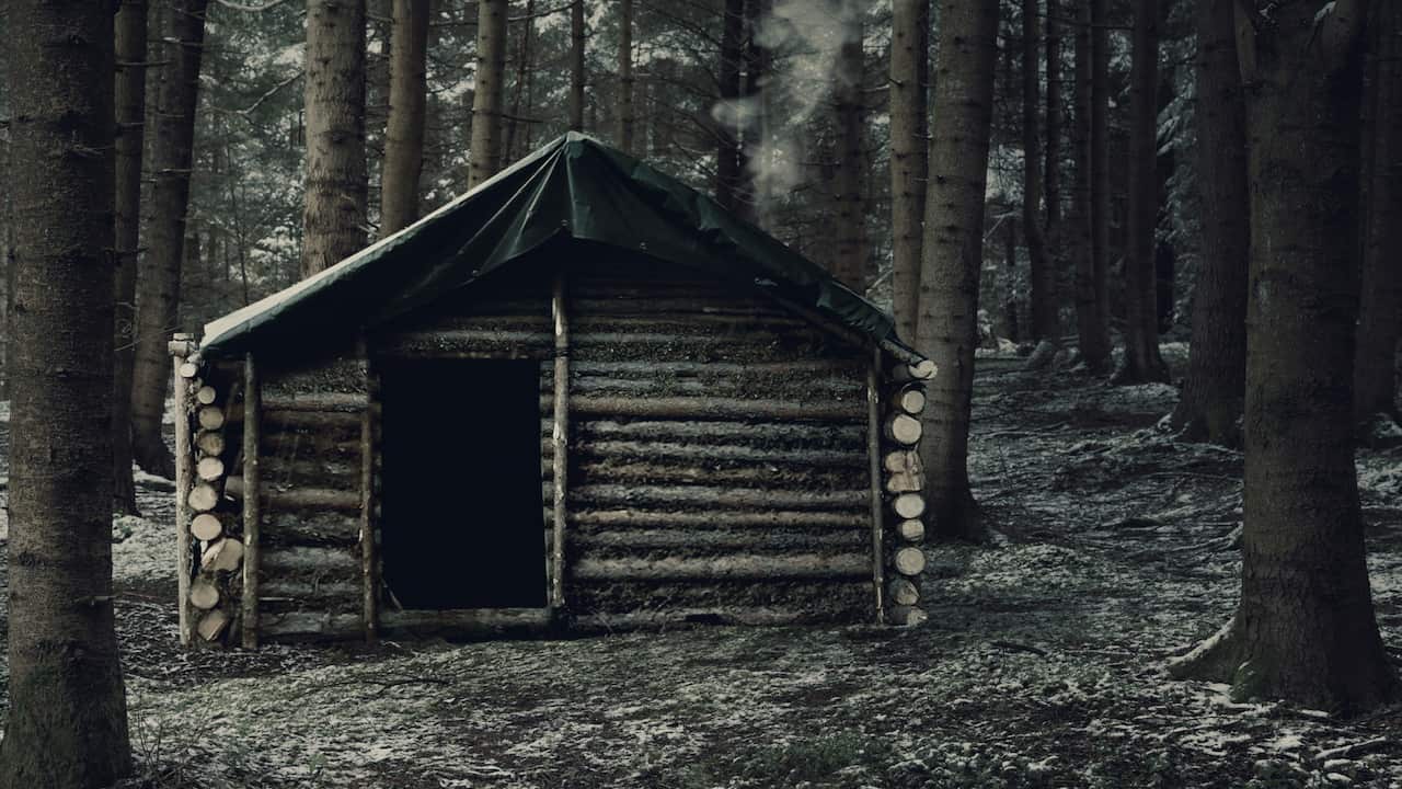 A hut created by one of the contestants on Alone Australia season 4.