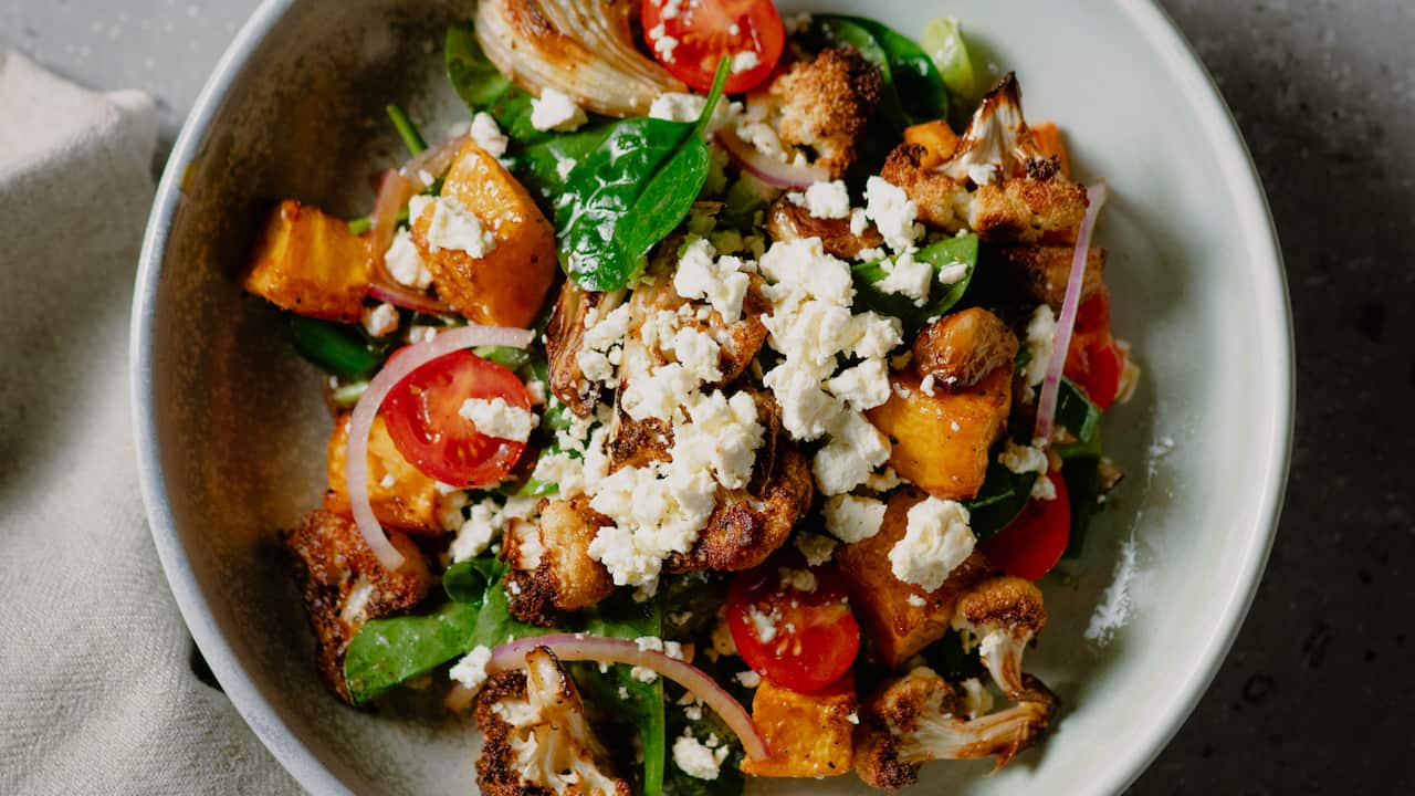 Cauliflower and pumpkin salad 