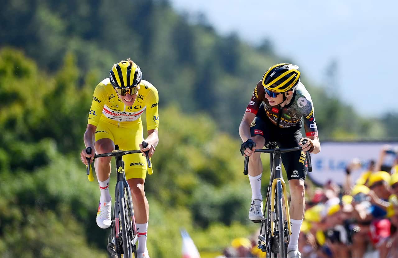 vingegaard vs pogacar at the Tour de France