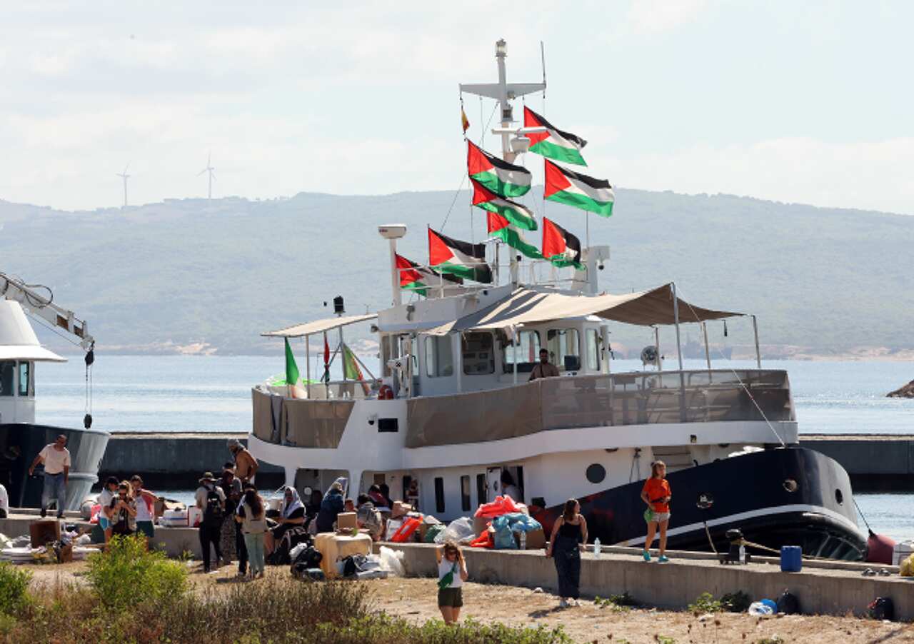 The Sumud Global Flotilla prepares for departure for Gaza from Bizerte, Tunisia