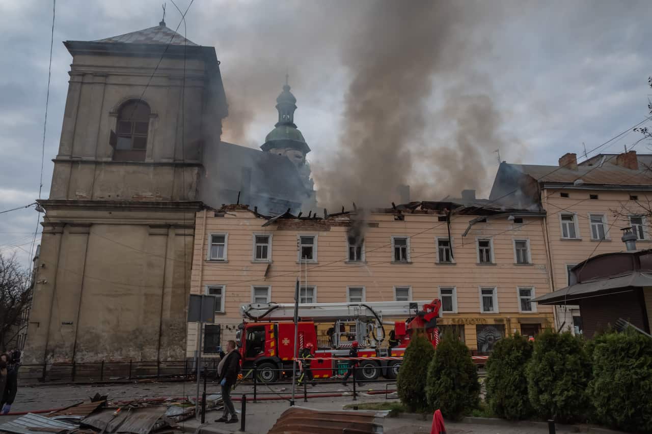 Drone Attack in Lviv, Ukraine - 24 Mar 2026