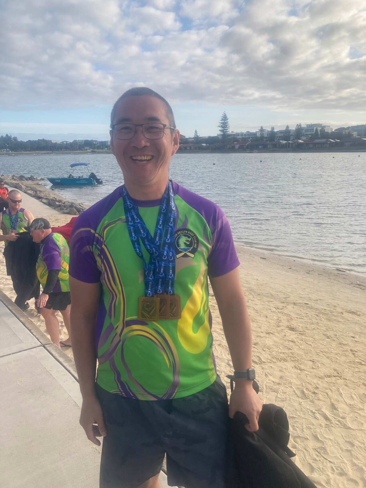 RUOXI With 3 medals of the dragon boat races.jpeg