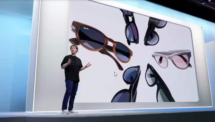 Ray-Ban Meta AI glasses are available in a variety of colours and styles, including slim oval glasses designed by celebrity Kylie Jenner..png