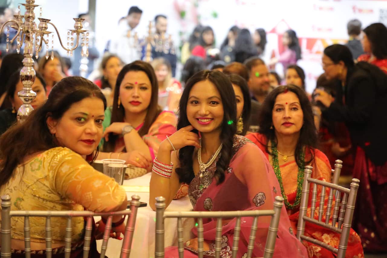 Attendees at the Teej event in Sydney.