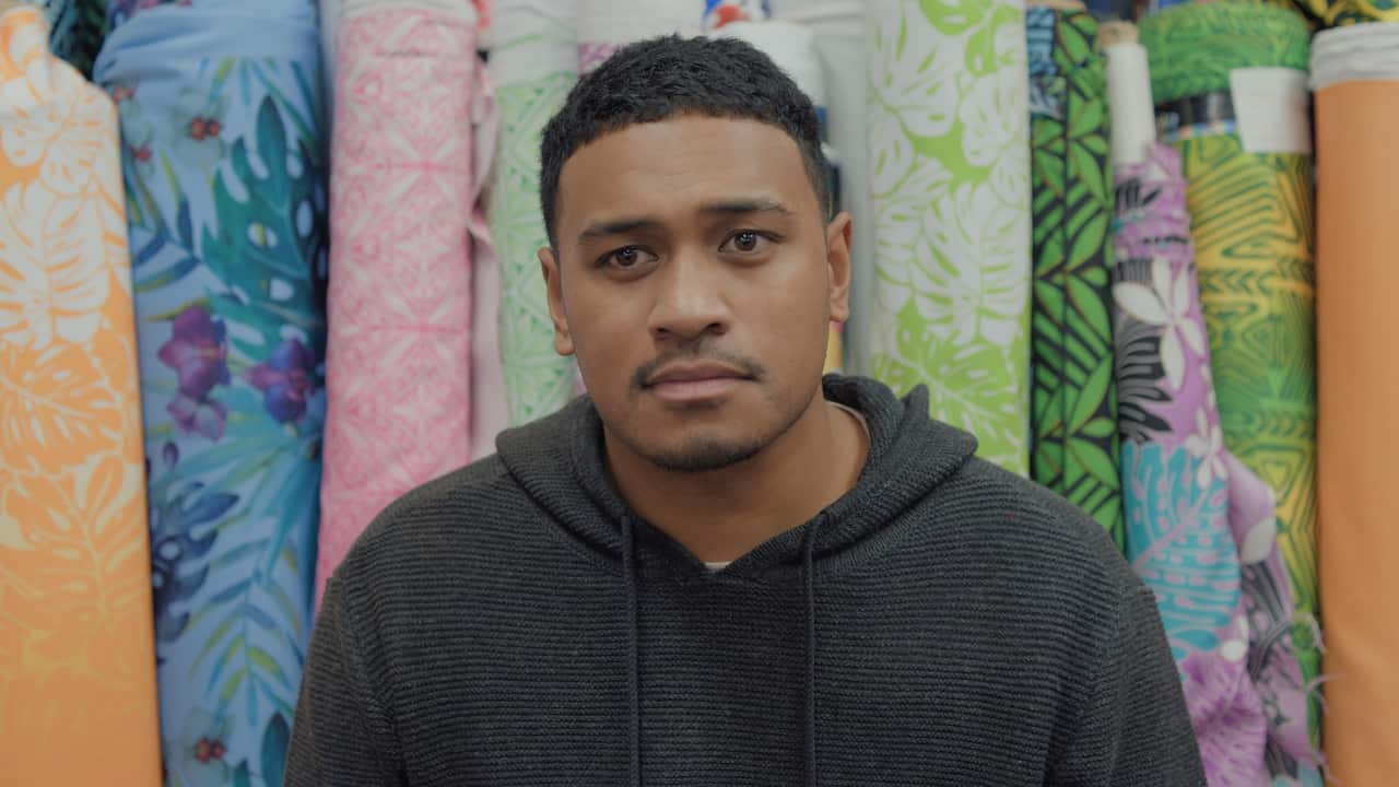 Chris Alosio (Moni) is emotional about his sister in her wedding dress.