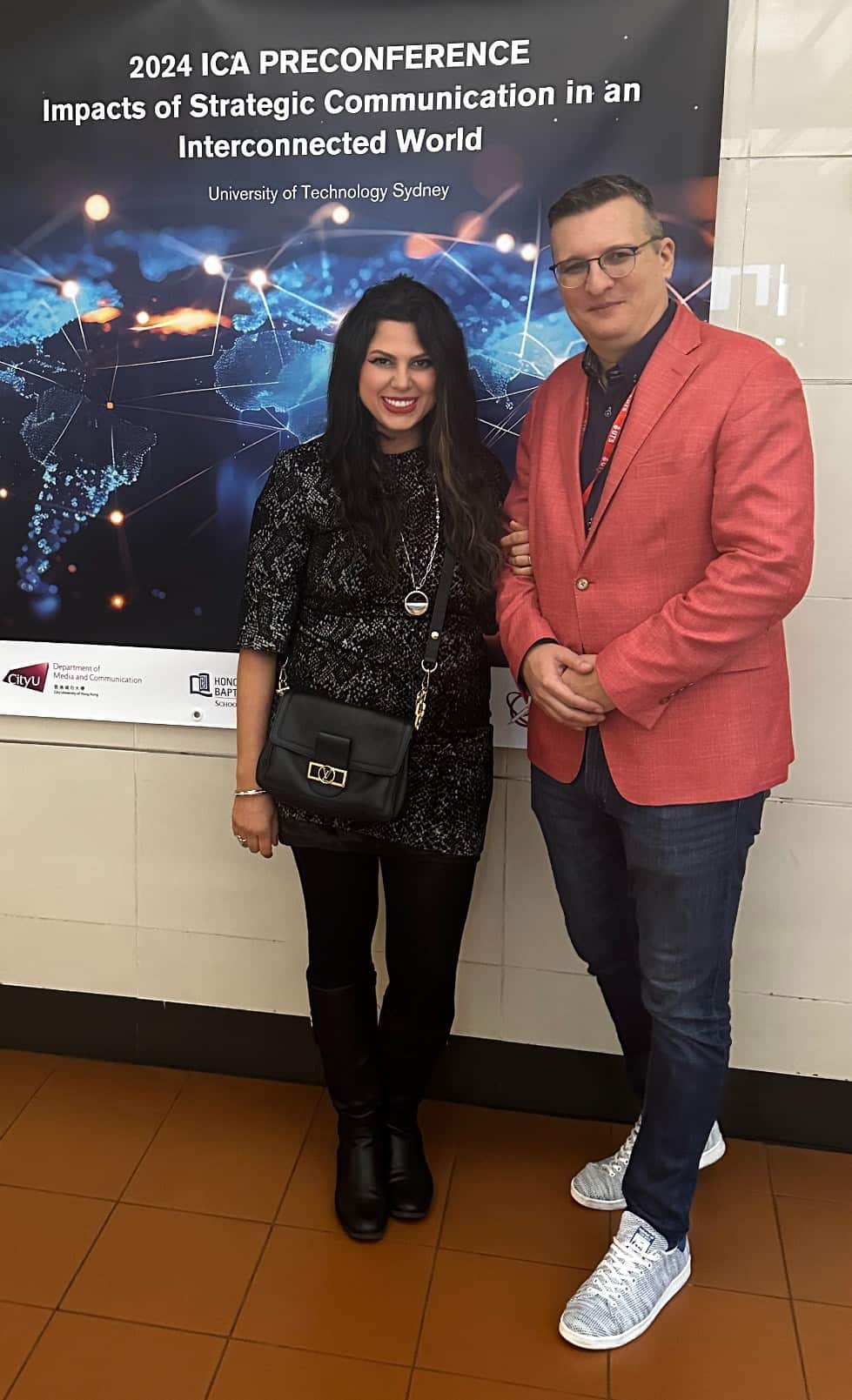 Professor Marko Selakovic with SBS Serbian correspondent Nina Markovic