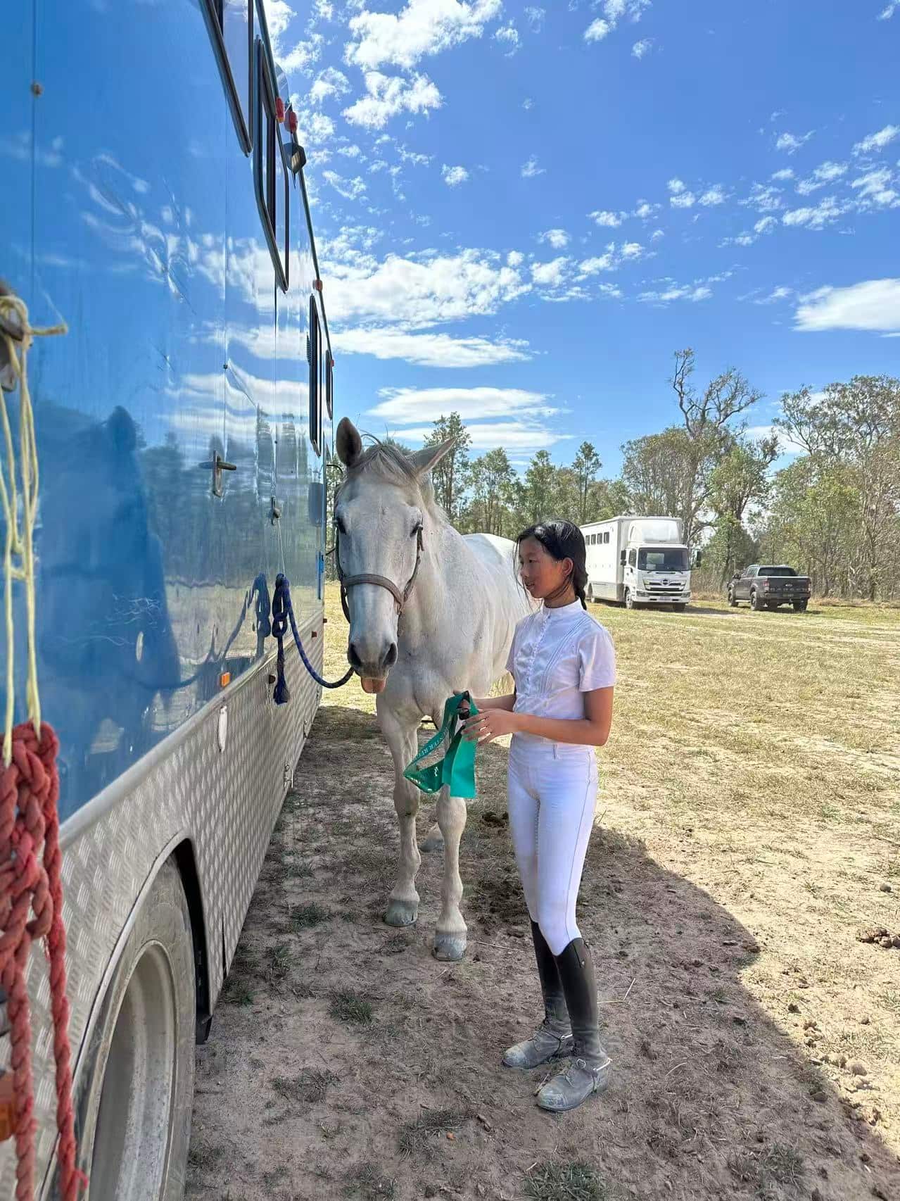 Jessie Gui and her horse Courage