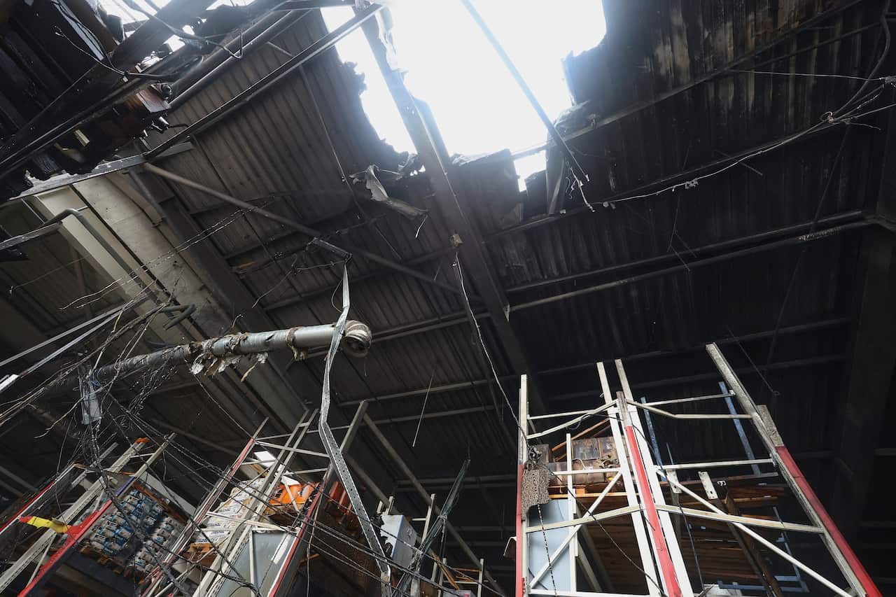 Russian drone attacks home improvement hypermarket in Kharkiv