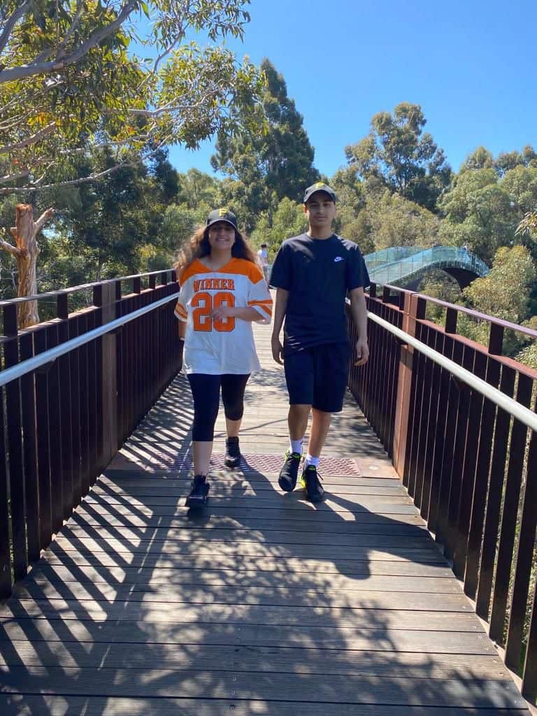 Mayada and Salih on foot bridge.jpeg