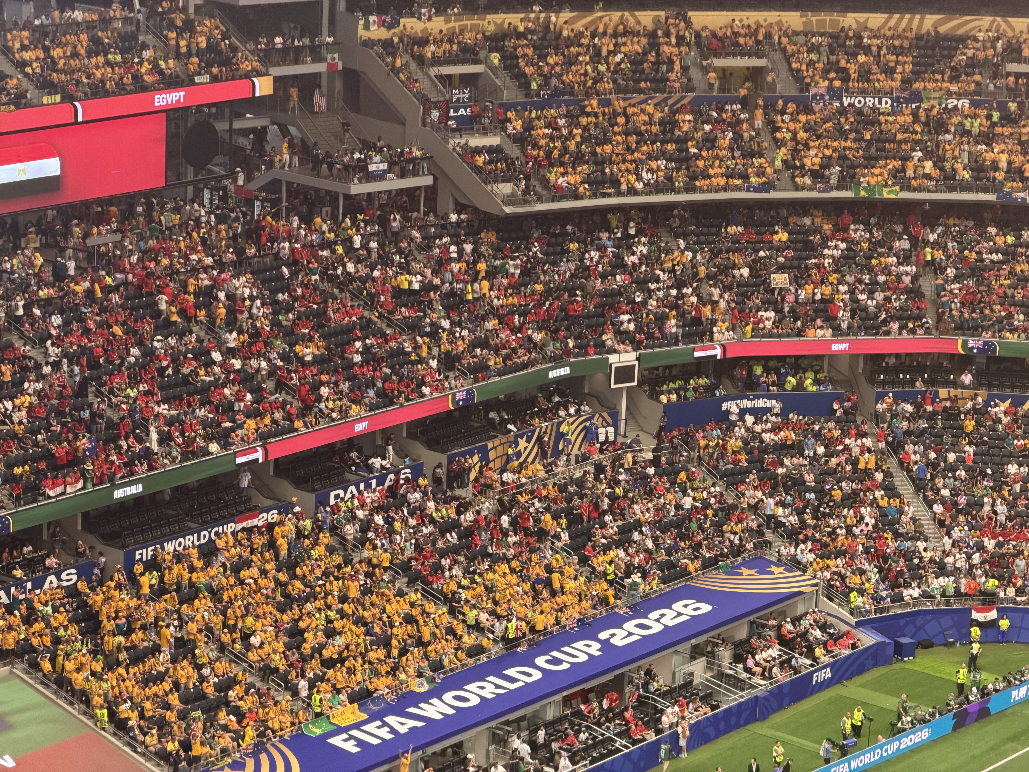Dallas stadium full of Socceroos fans