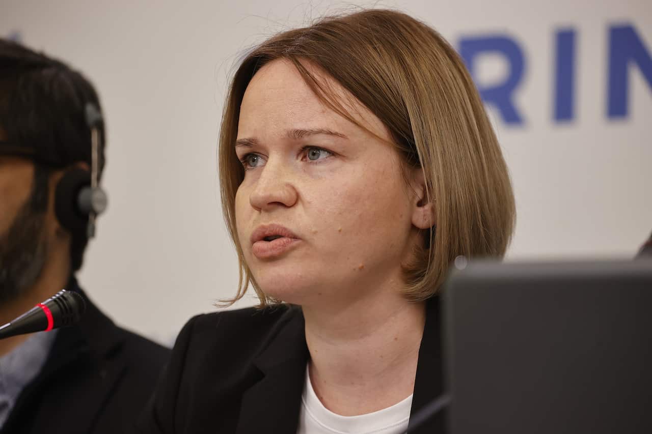 Amnesty International hold a press conference in Kyiv