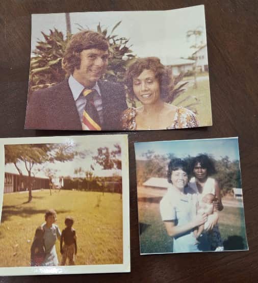 Collage di foto di Frank e Helen a Darwin.