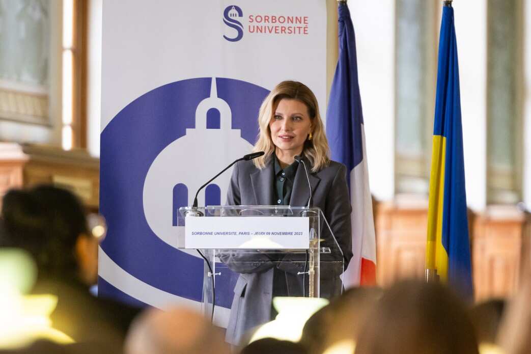 First Lady of Ukraine Olena Zelenska and Director General of the Ukrainian Institute Volodymyr Sheiko visited the Sorbonne.jpeg