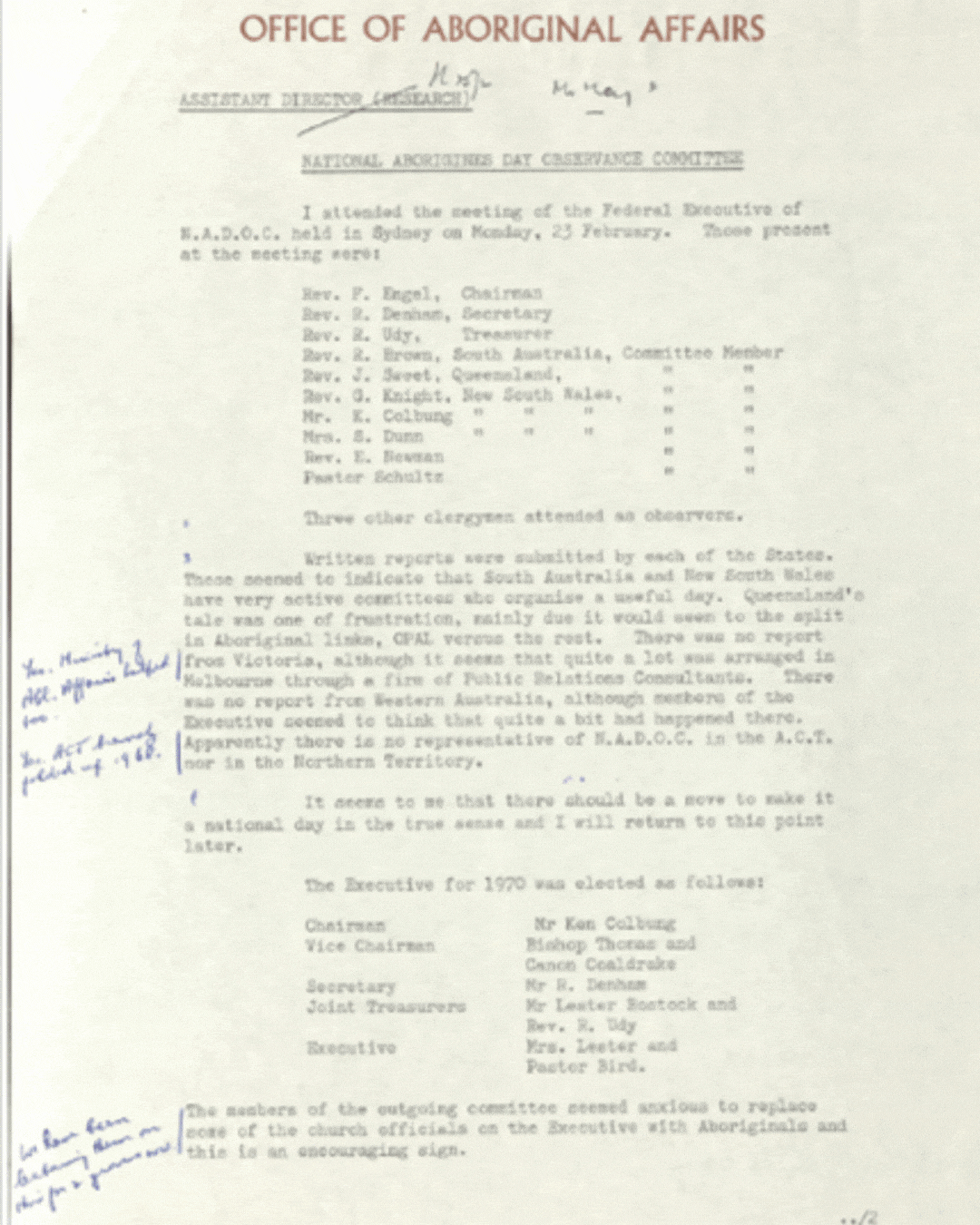 A letter from Ted Egan