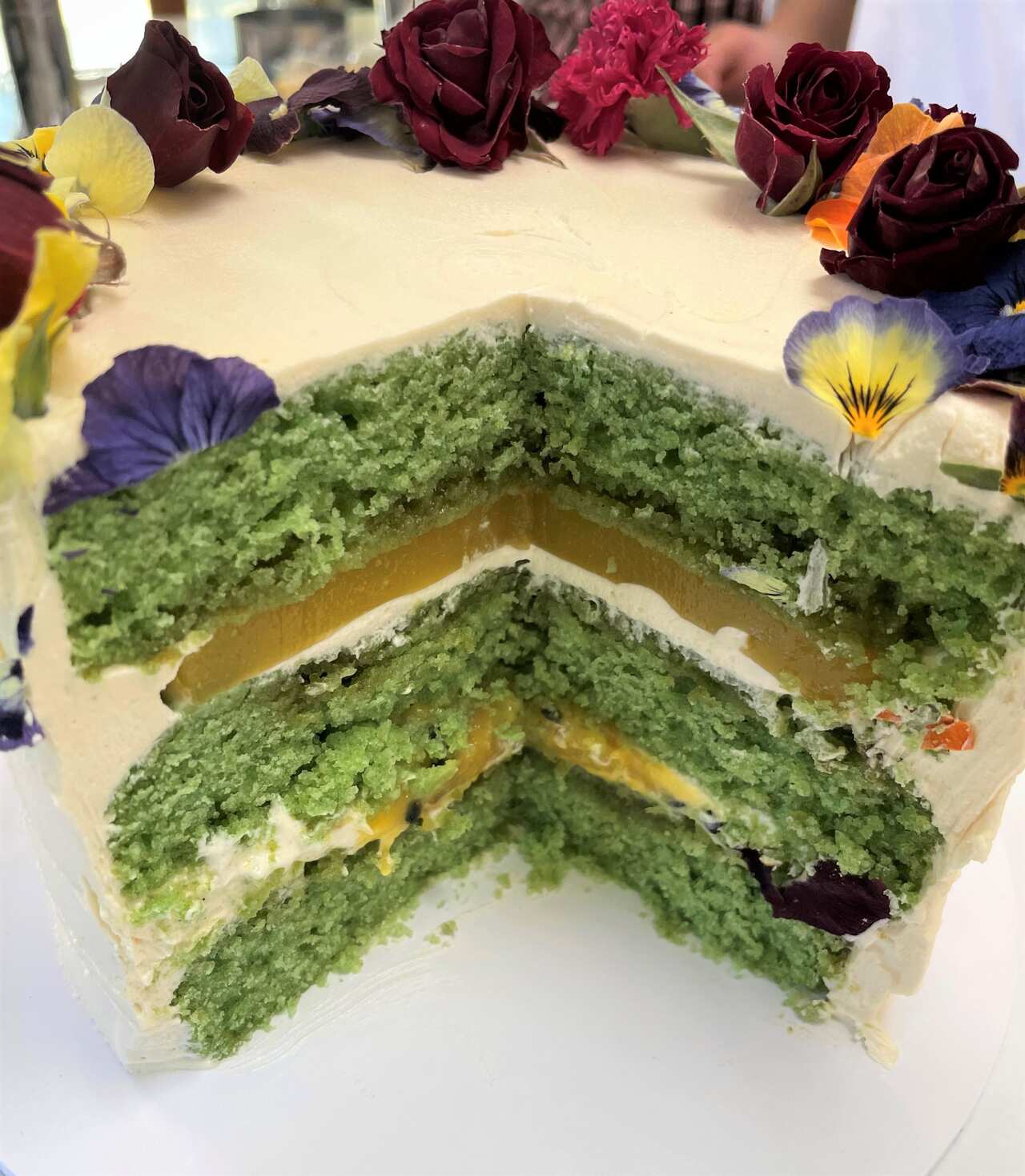 The mango and pandan cake 