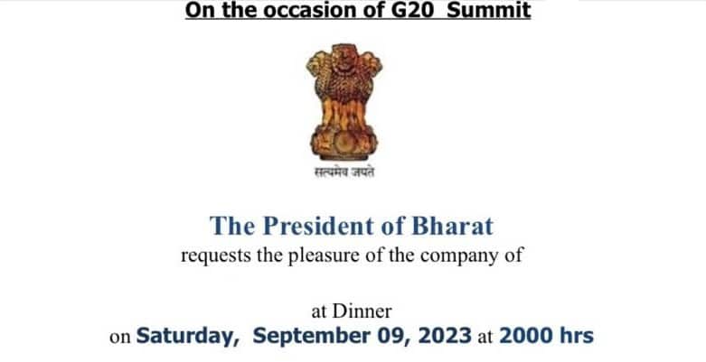 An invitation to a dinner with the President of Bharat.