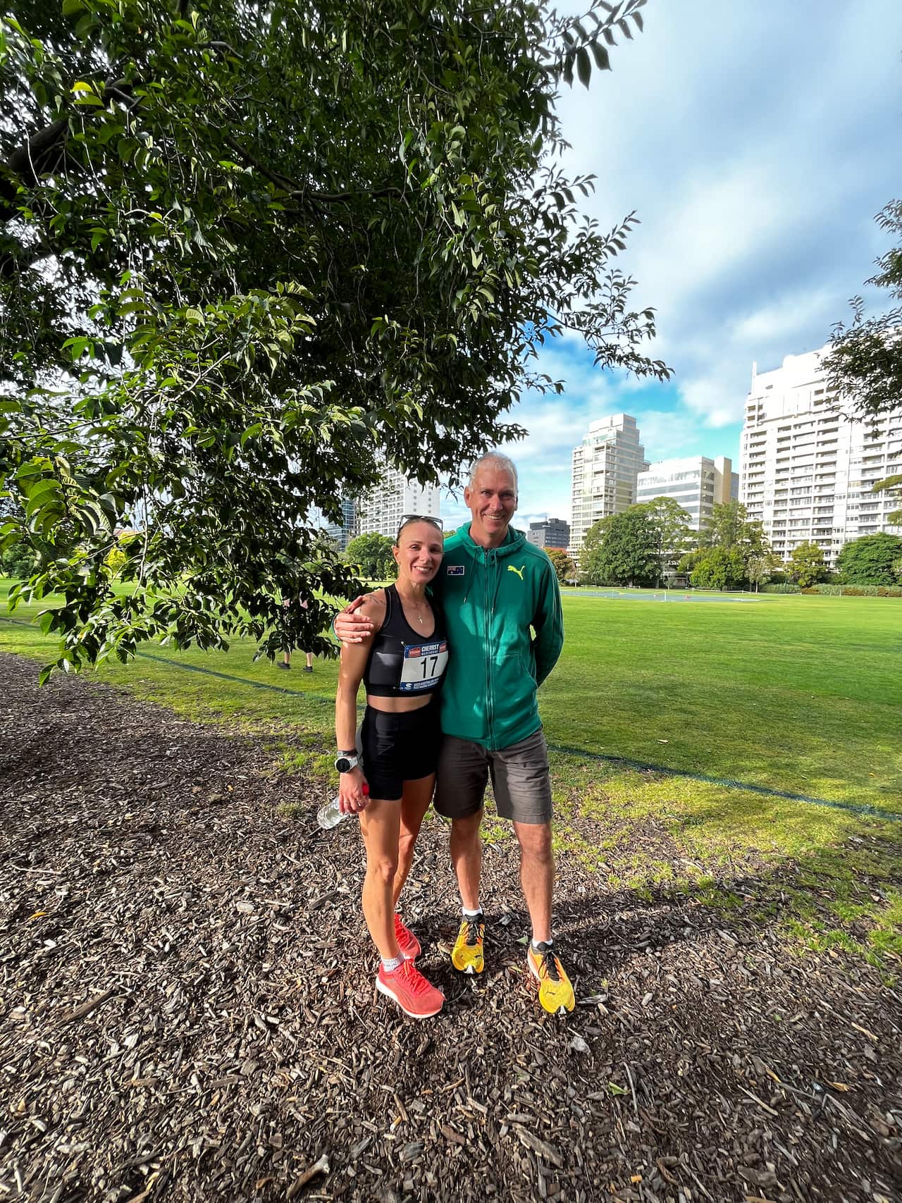 Antigoni Drisbioti with Brent Vallance at Melbourne's Fawkner Park / SBS Greek / Panos Apostolou