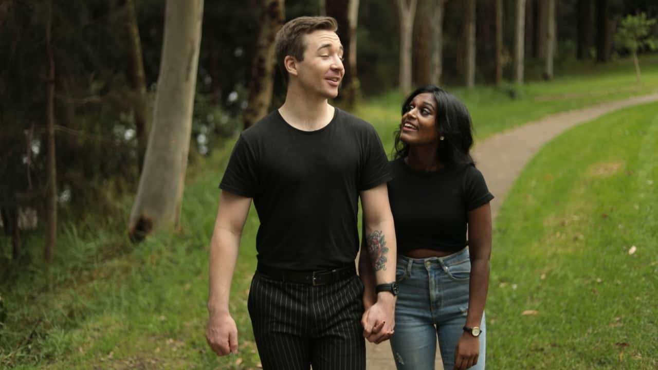 Matthew pictured with his girlfriend.