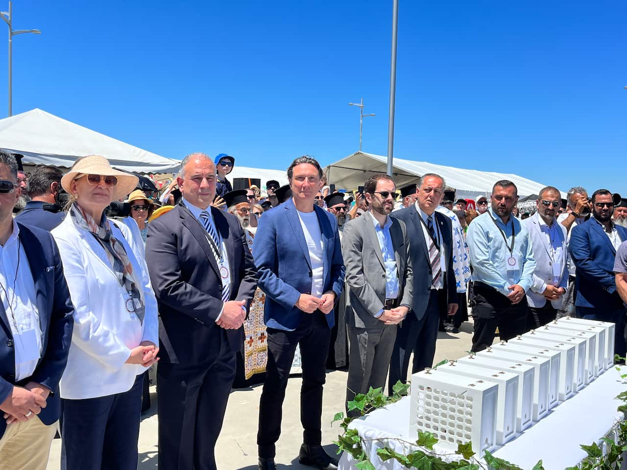 Officials at Theophania, Princes Pier, Melbourne, 2023 / SBS Greek/Panos Apostolou