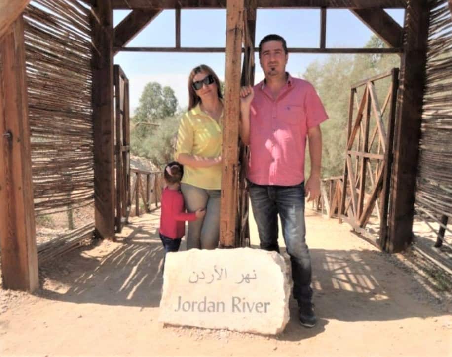 Basma and her family in Jordan