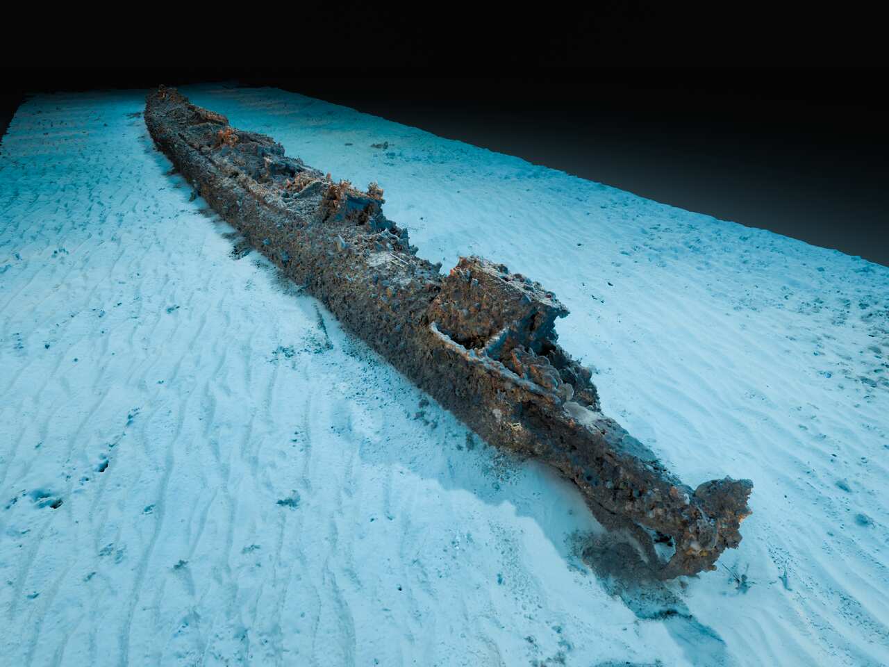 Het wrak van duikboot Hr. Ms. K XI