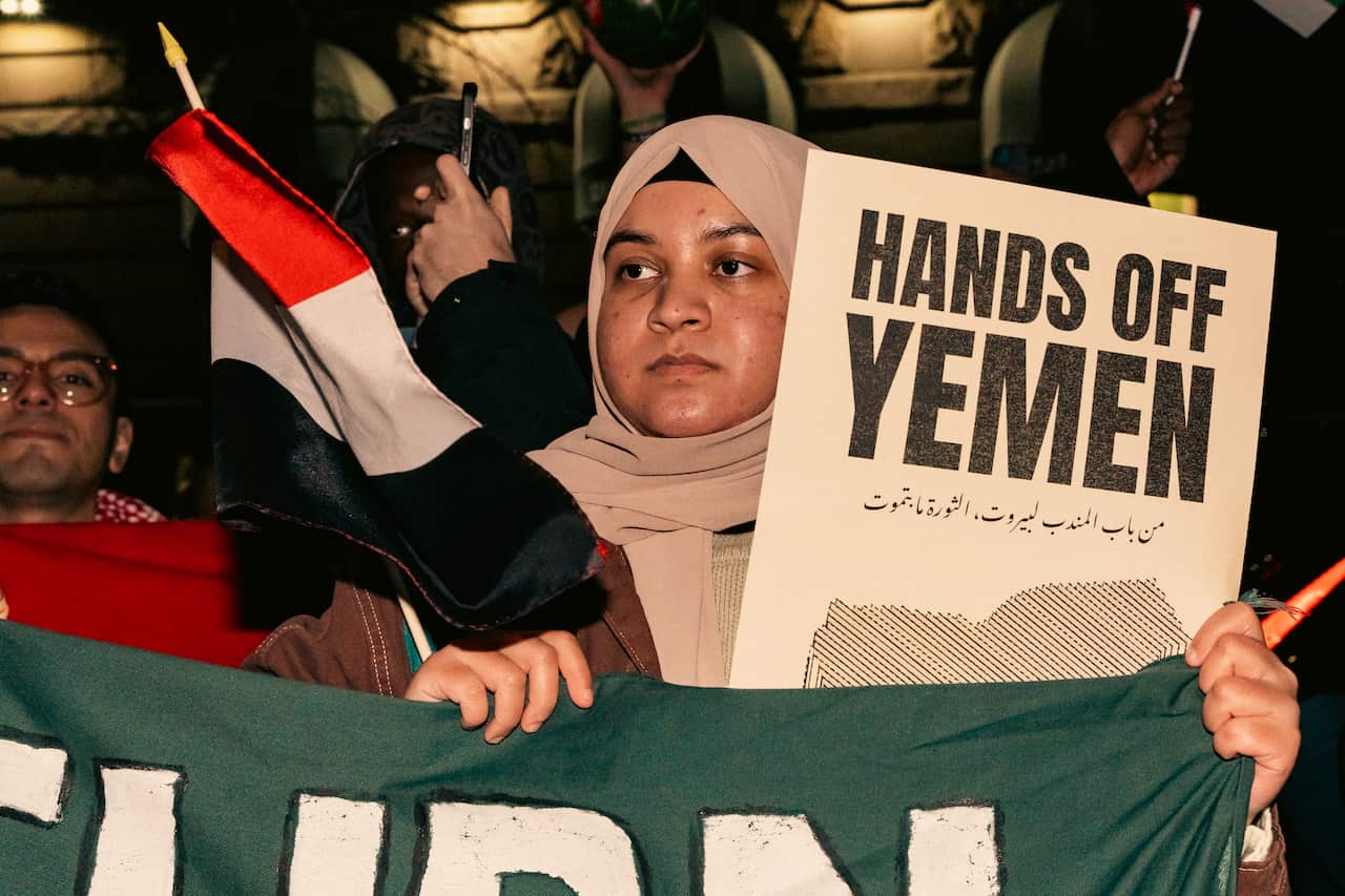 NY: Demonstrators call for cessation of U.S. and U.K. airstrikes in Yemen