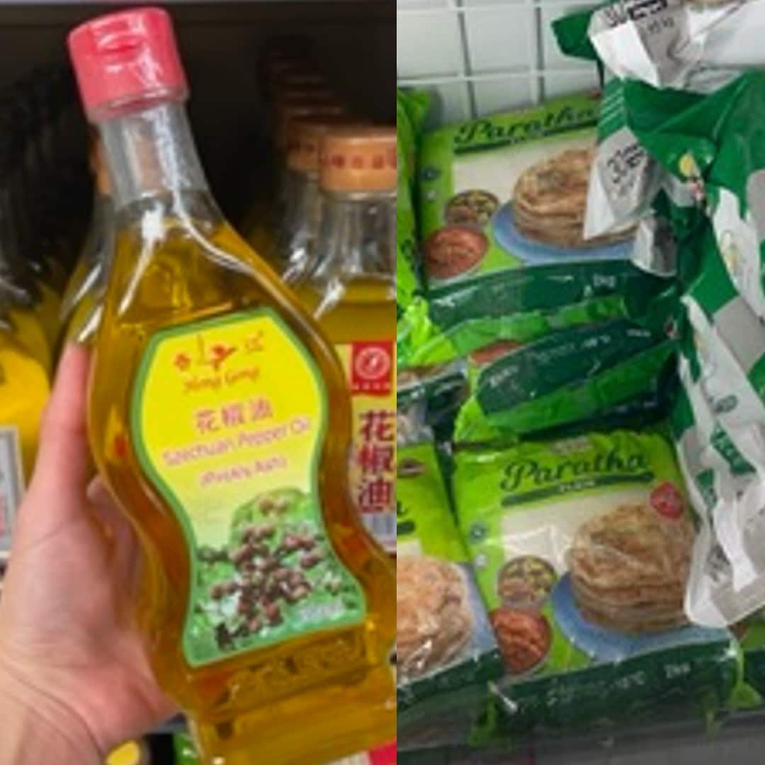 Sichuan pepper oil and roti