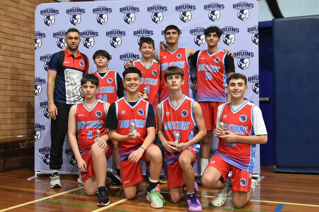 Coach Milorad Djinic and his U16 Red Stars team