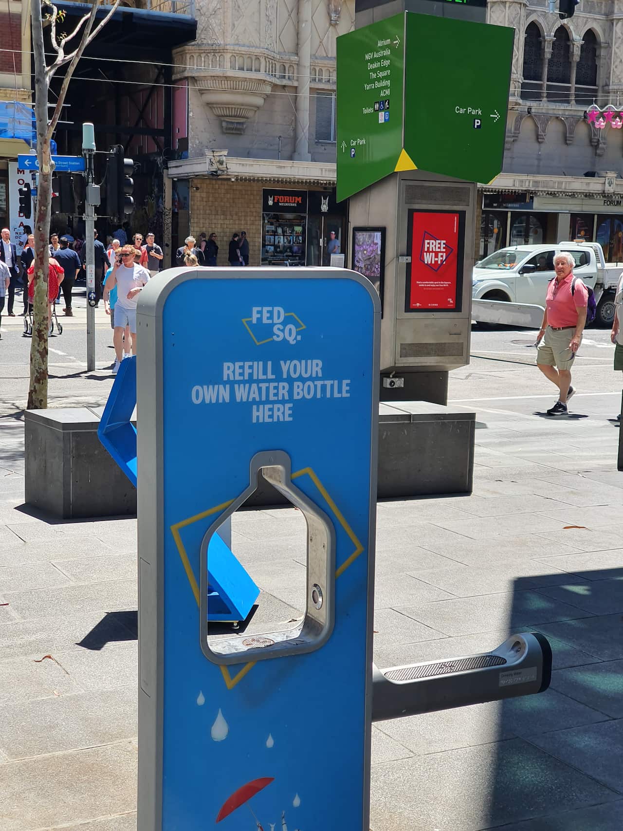 Water refill station at Fed Square, Melbourne, Victoria 