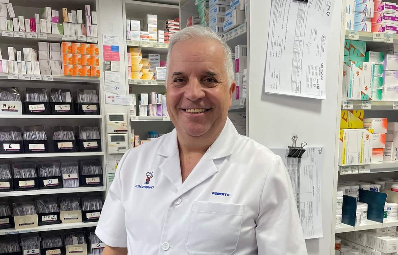 Roberto Mamblona, Argentine pharmacist in Sydney.