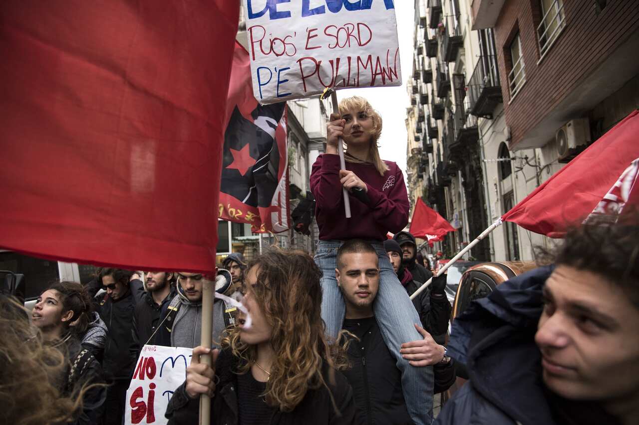 Student Protests In Naples