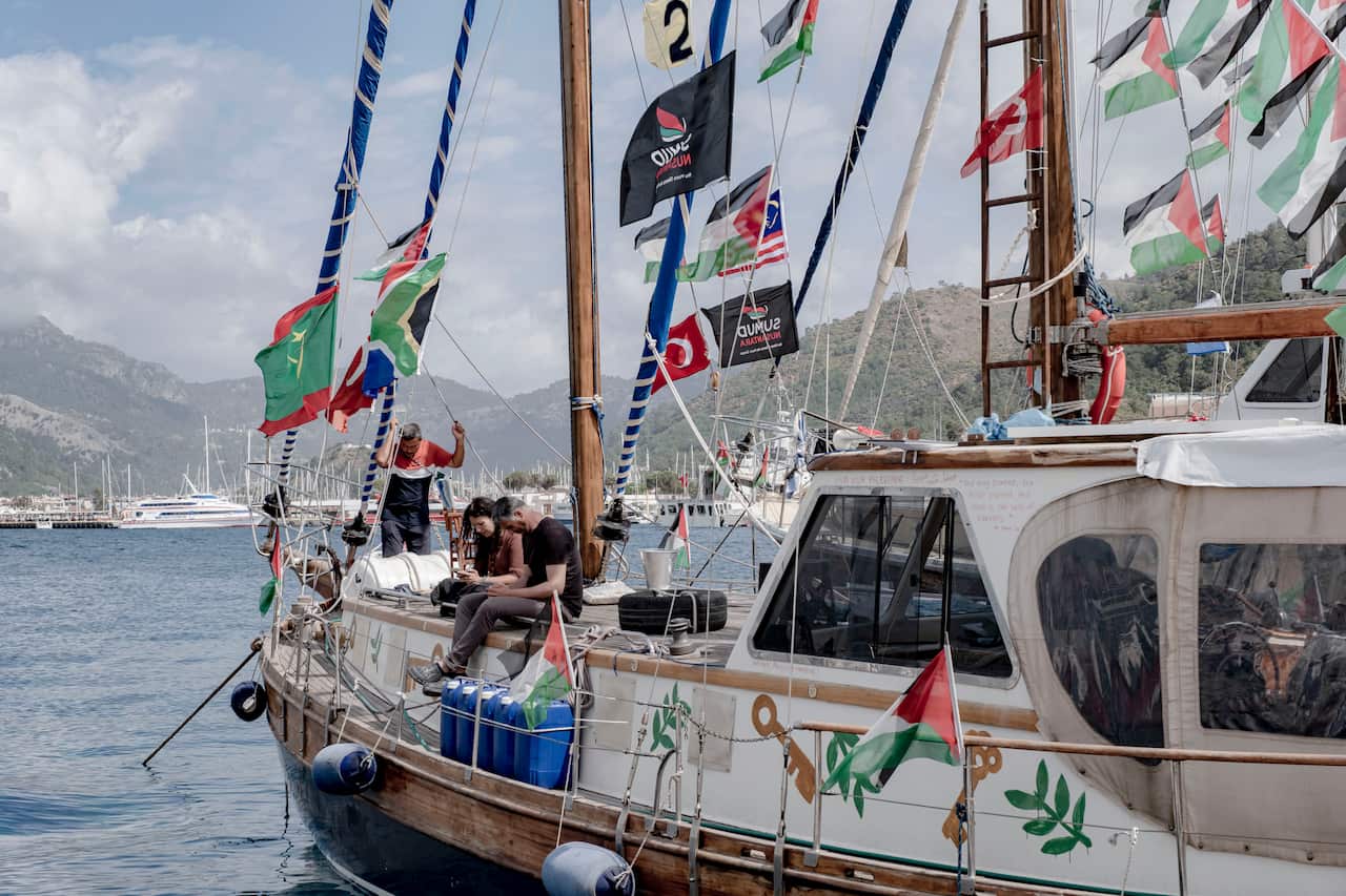 Global Sumud Flotilla Departure Marmaris Port - Turkey