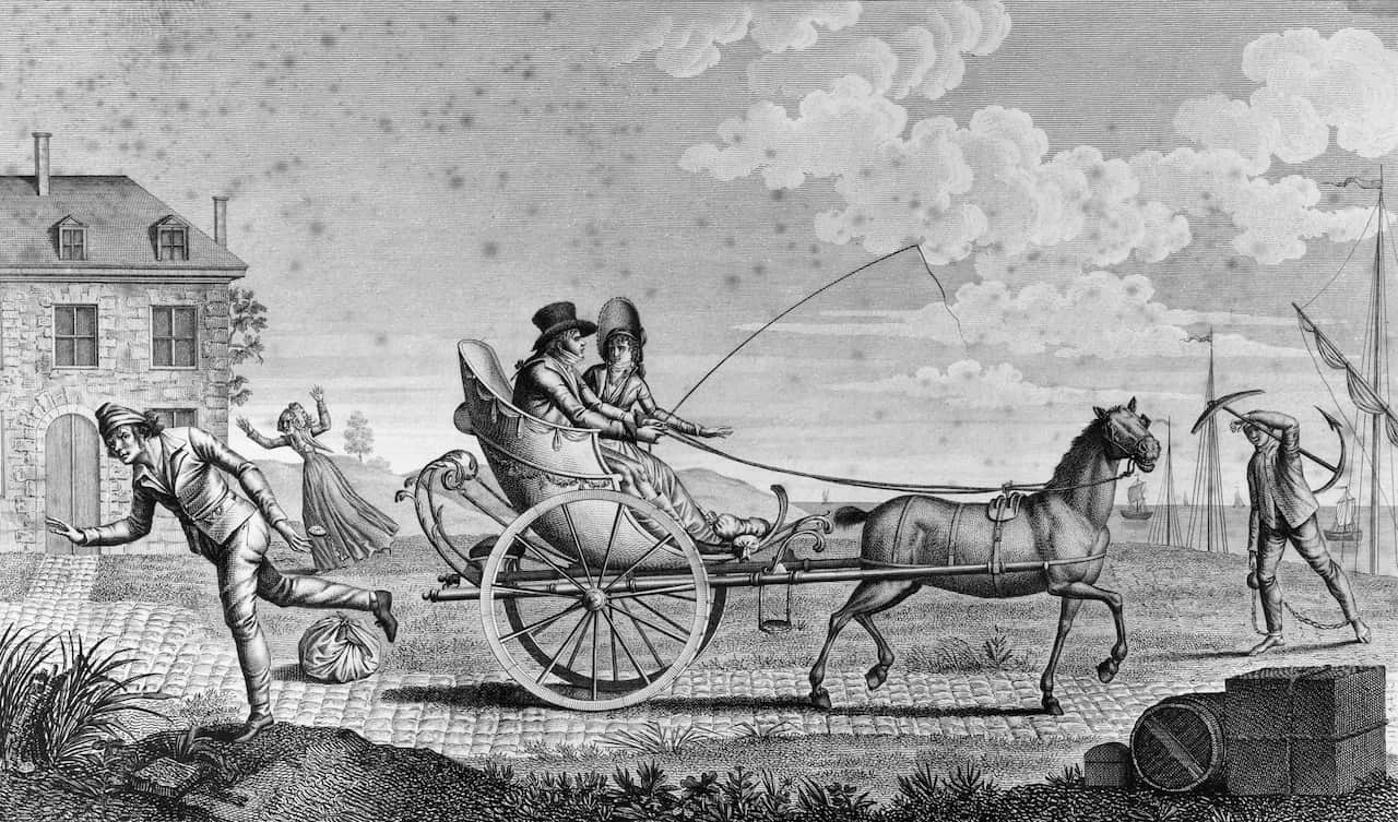 Caricature of the nouveau riche