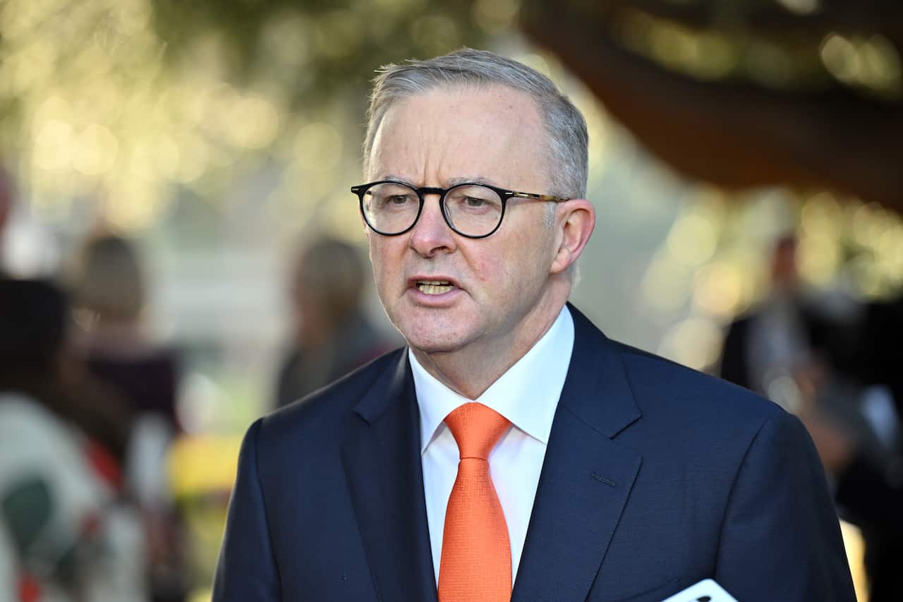 Anthony Albanese at church service