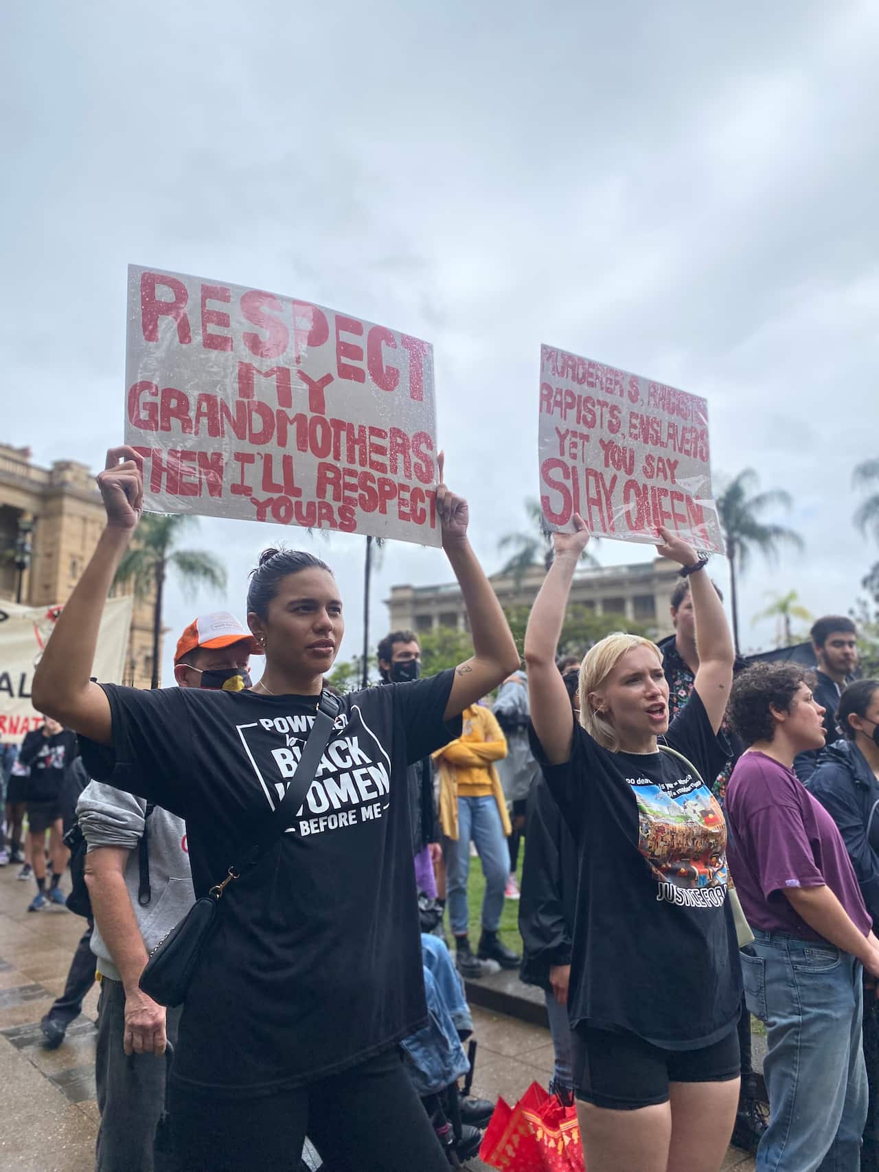 Brisbane rally during the National Day of Mourning for Queen Elizabeth.
