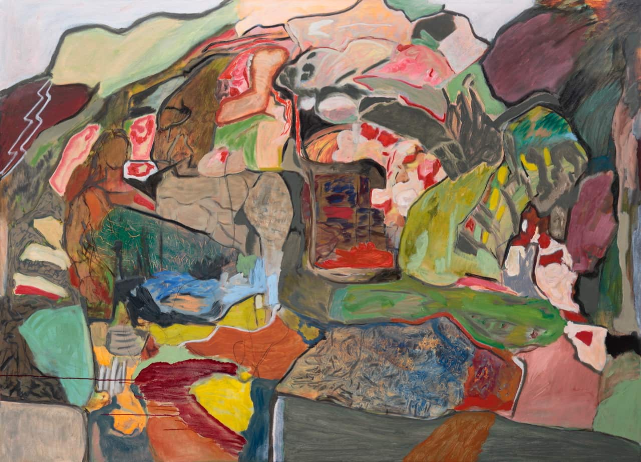 Wolkenkuckucksheim, 2022, Oel auf Leinwand, 144 x 199 cm