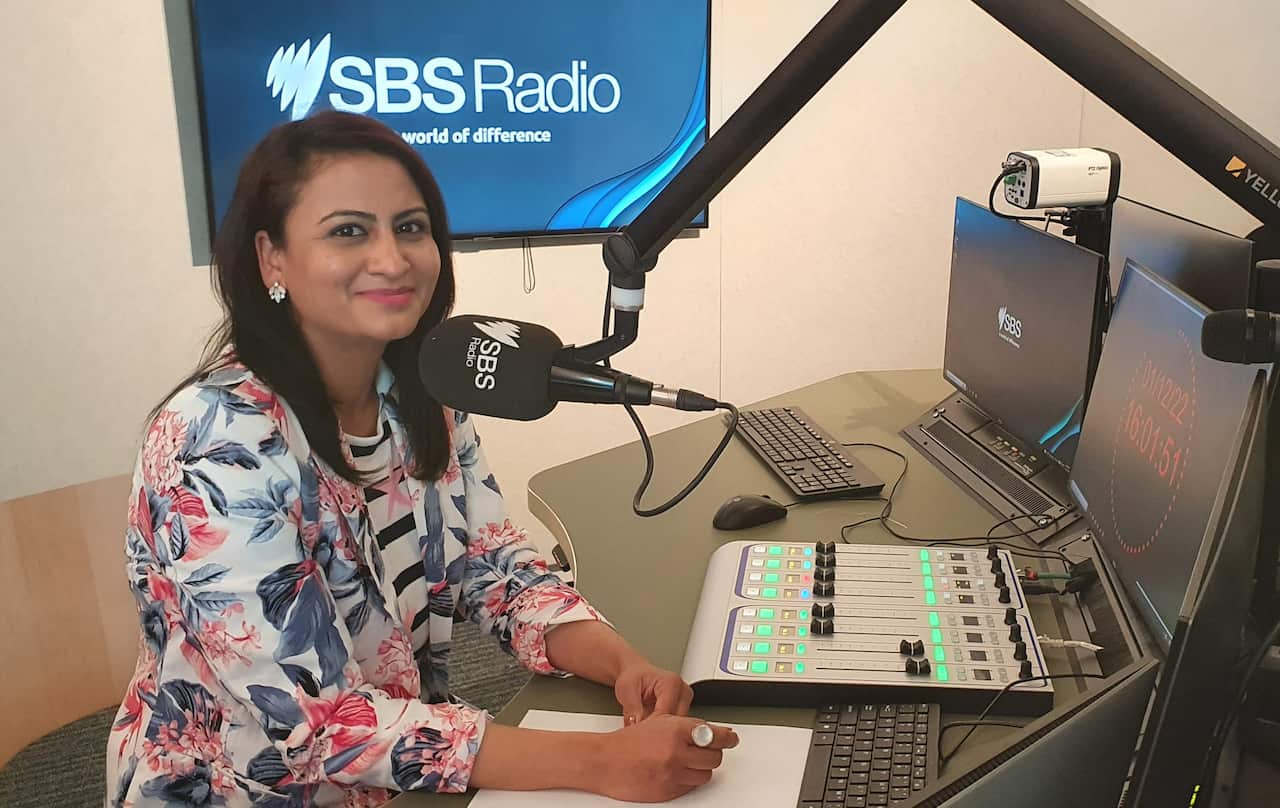Dr Bhawna Gautam at SBS Studios, Melbourne
