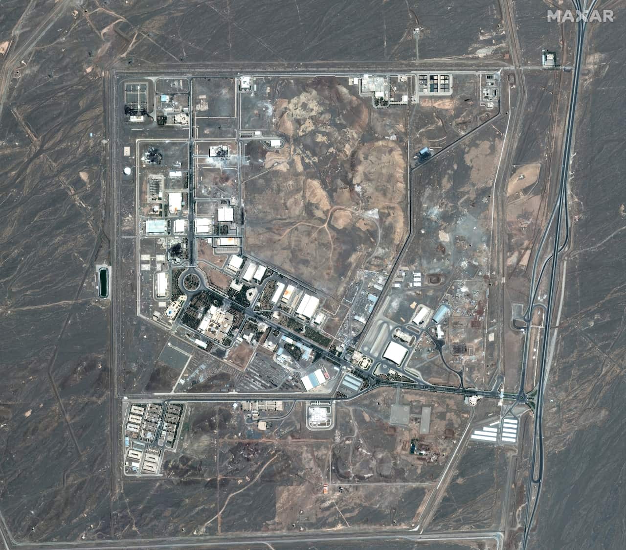 An aerial image of a nuclear power plant.