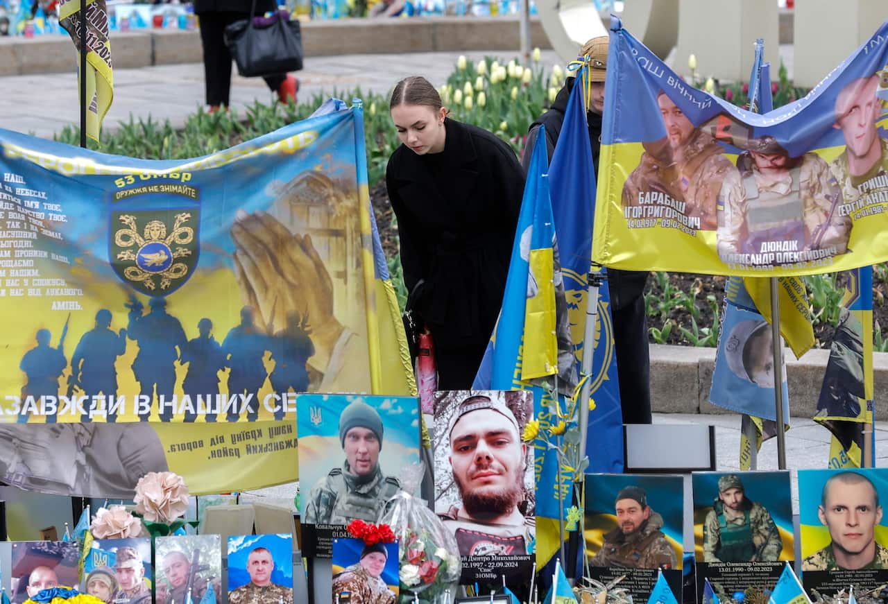 Kyiv's unofficial memorial to fallen soldiers