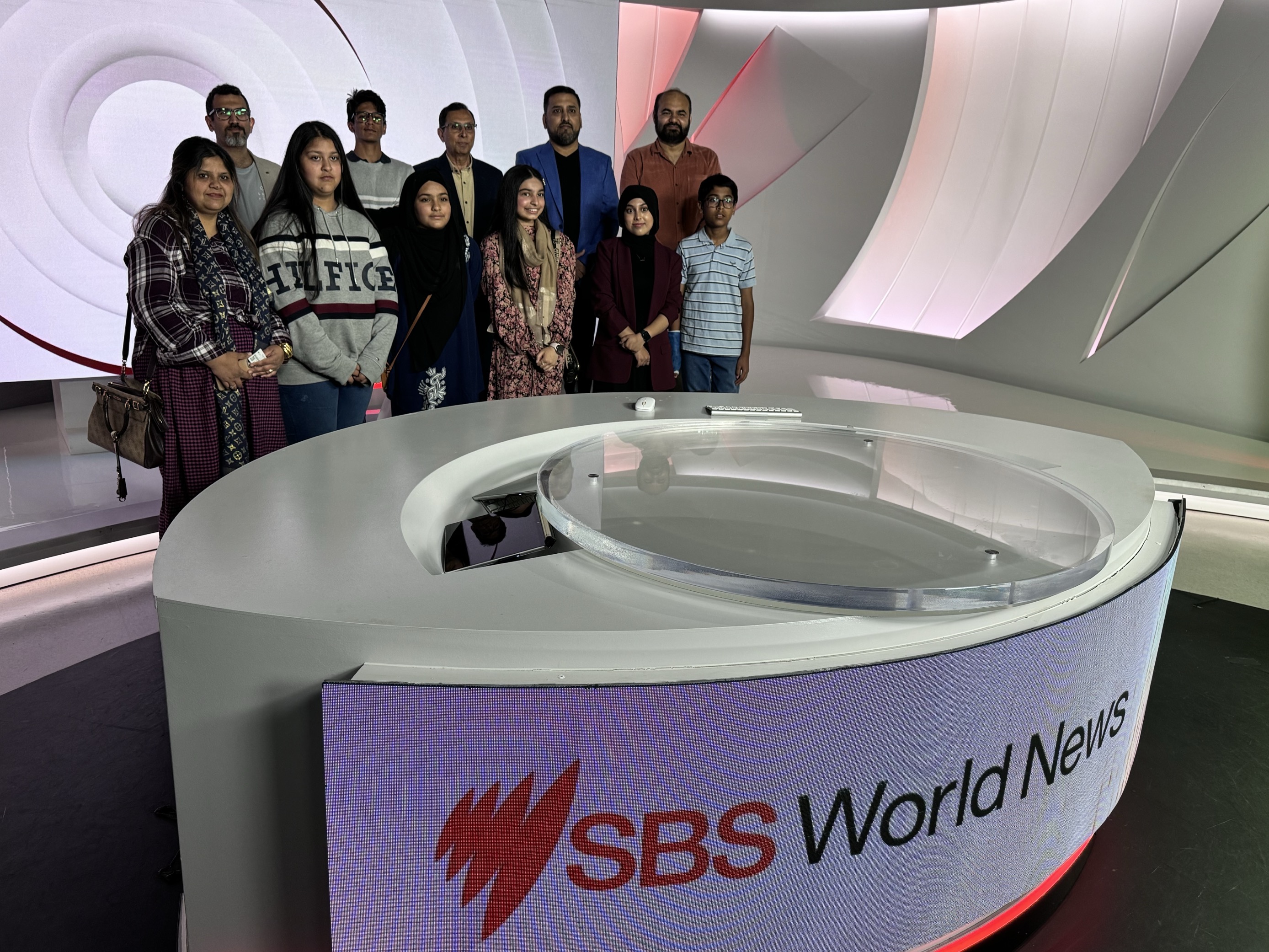 Talent award winners with guardians at SBS Sydney