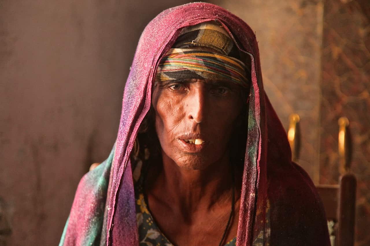 A woman inside a room