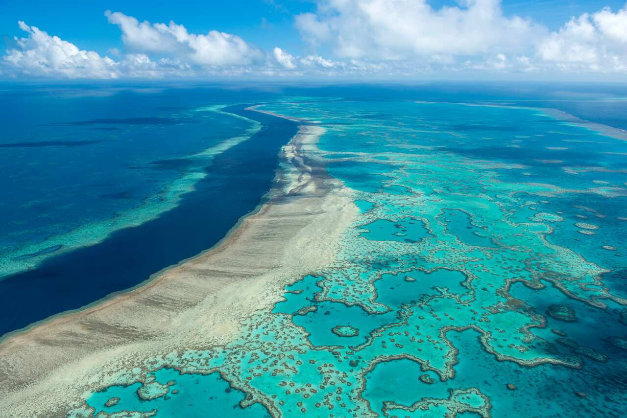 Great Barrier Reef aerial image.