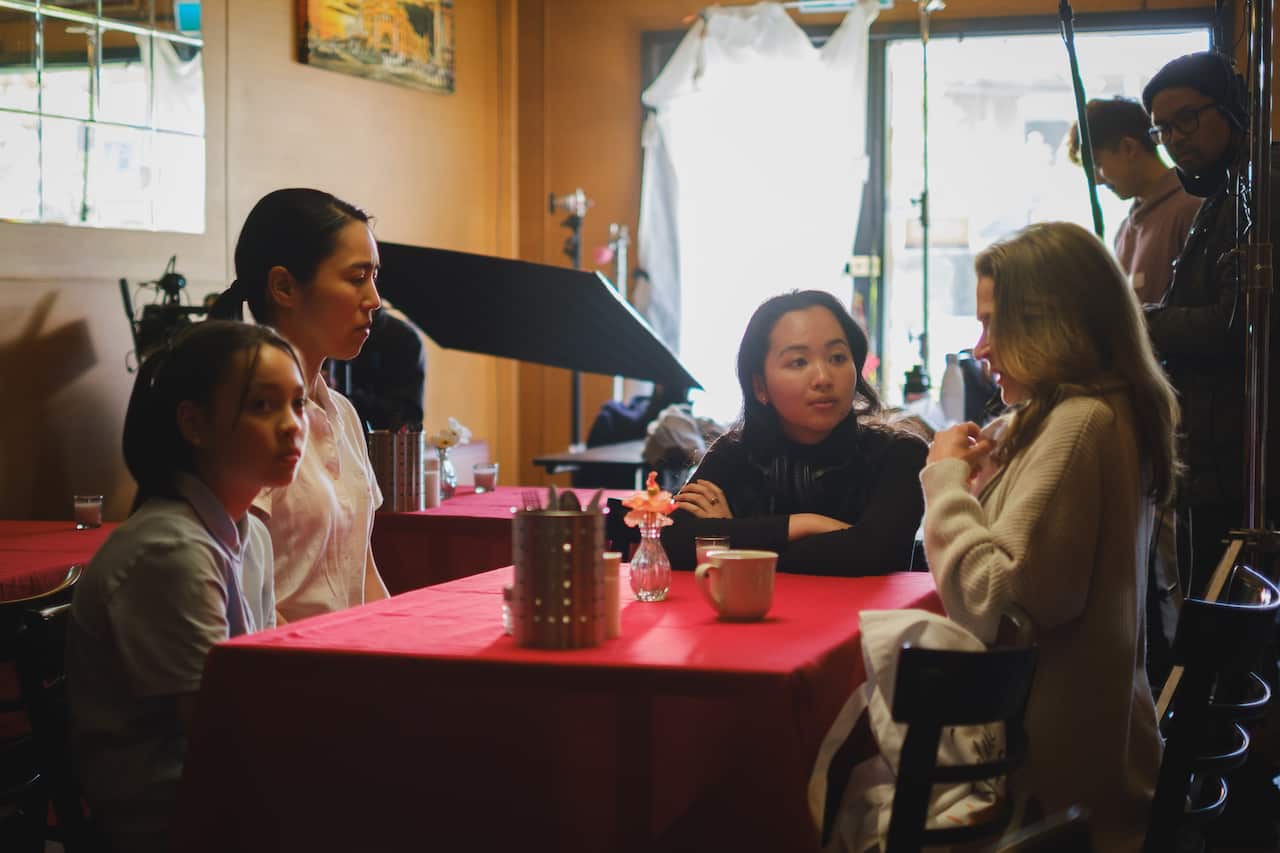 Kaede Miyamura at the shooting of Housekeepers