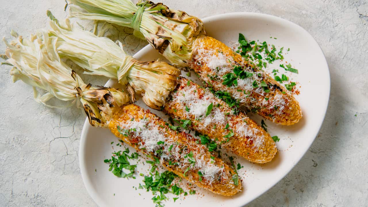 Mexican chargrilled corn with spiced salt