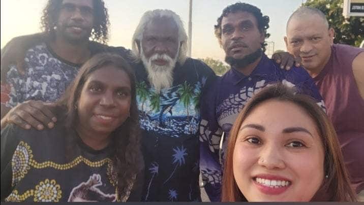 Crissy with the community in Ali Curung