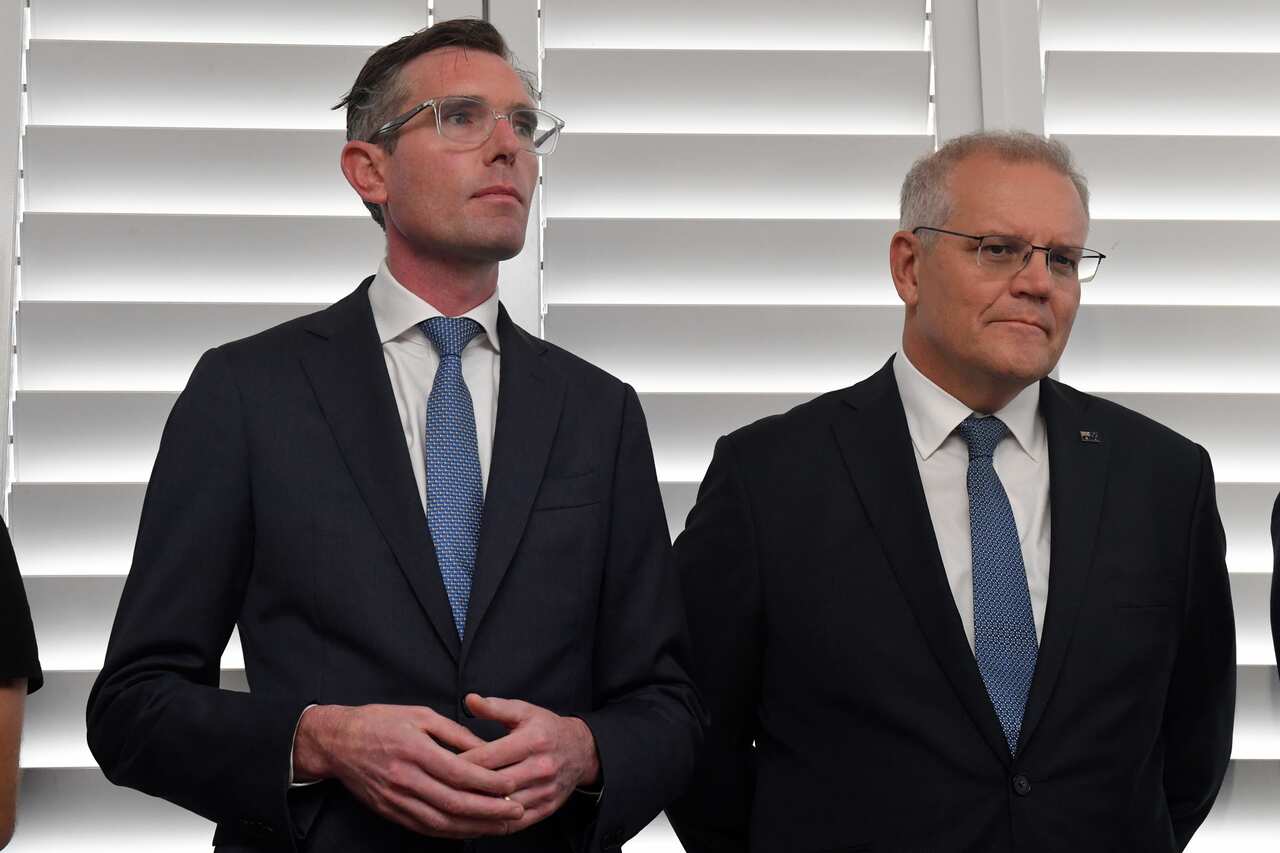 NSW Premier Dominic Perrottet and Prime Minister Scott Morrison 