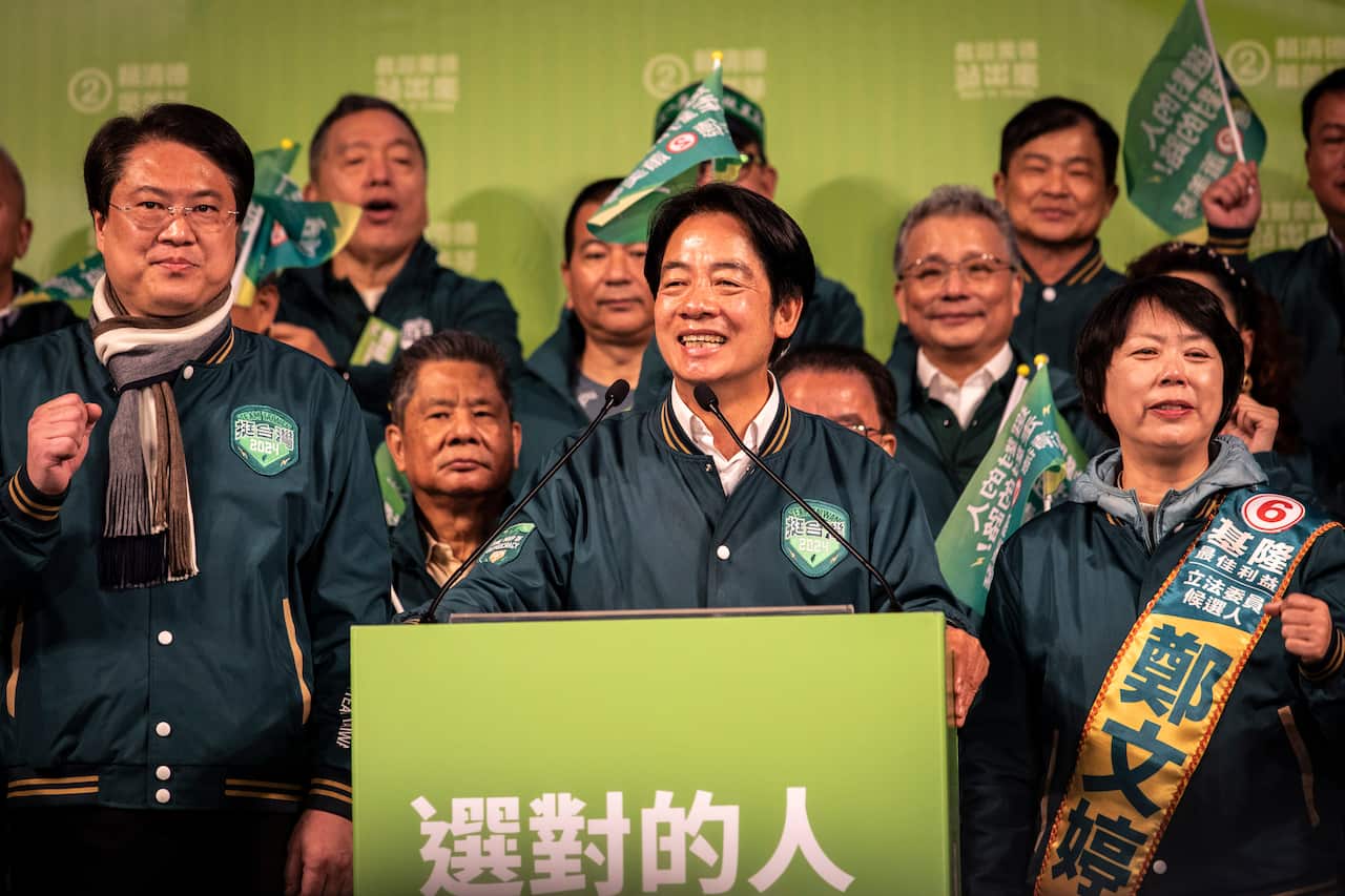 Taiwan: DPP Presidential Election Rally in Keelung