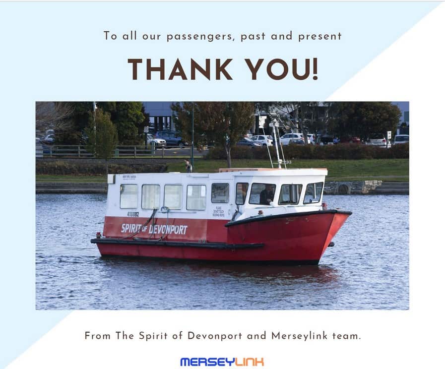 澳洲其中營運時間最長渡輪服務,塔州德文港渡輪服務,證實冬季暫停後結束。