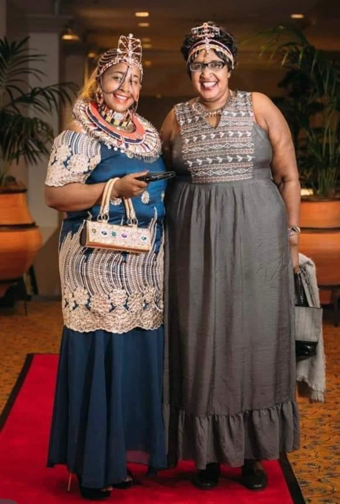 Emily Korir (left) standing next to her mother Rebecca Titany.