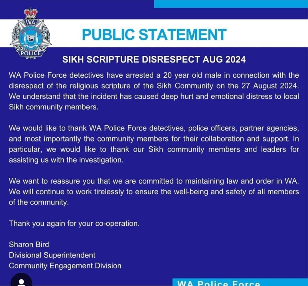 Perth Gurudwara police statement.jpg
